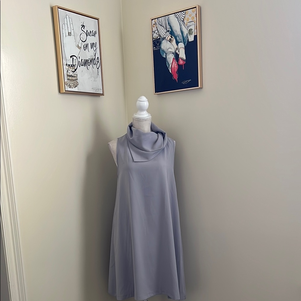 🆕 Femestage Eva minge Elegant Gray Sleeveless Dress